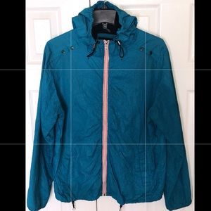 Light Blue forever 21 light hooded jacket.